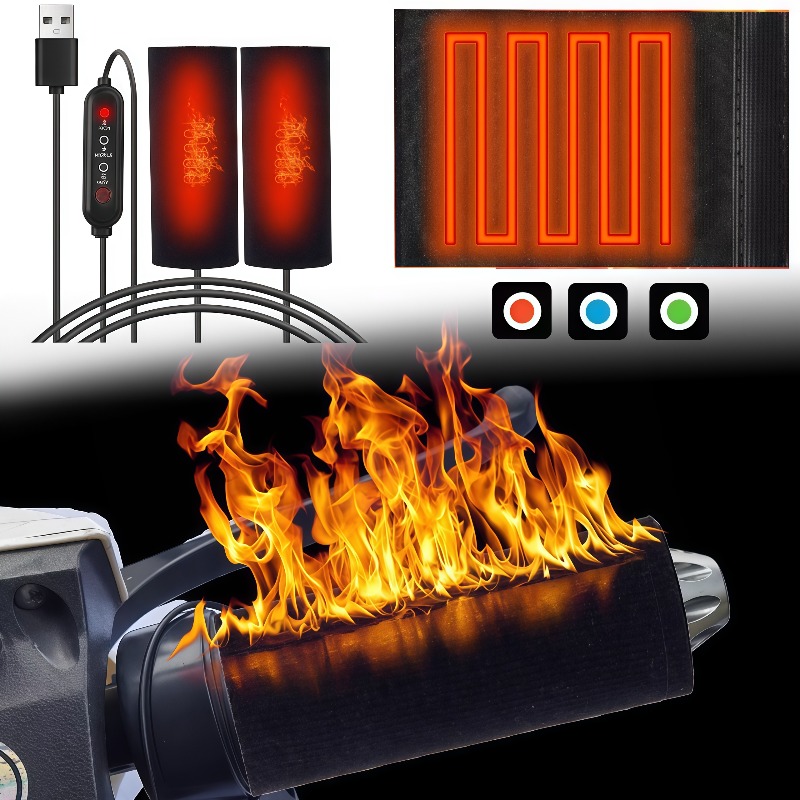 مقابض دراجة نارية مدفأة بغطاء  - مراجعة Handlebar Grip Heated وسعره